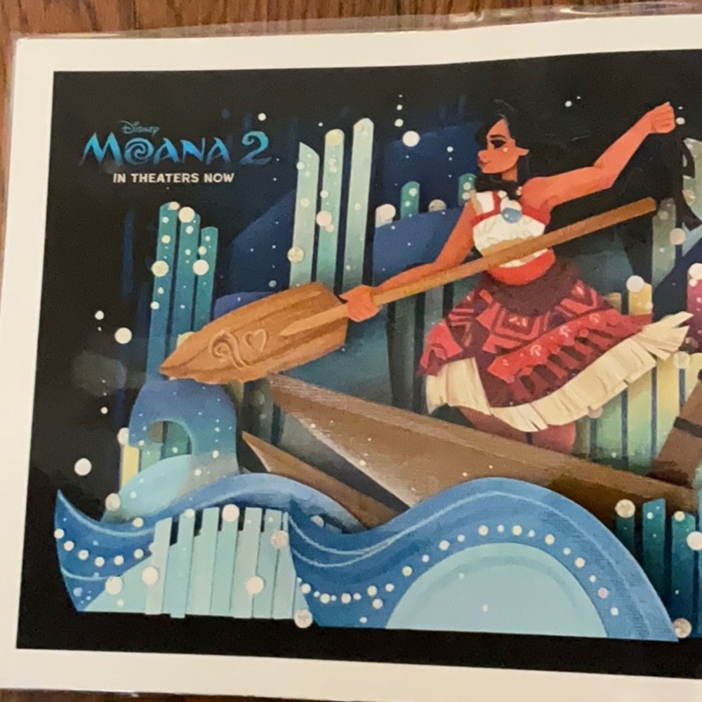 Disney Moana 2 Poster with a laminated protection
